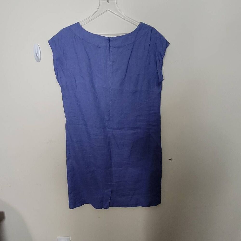 J. Jill Love Linen Boho Lagenlook Minimalist Casual Boxy Tunic Shift Dress Small - Picture 2 of 4